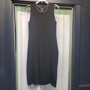 Finity Dress Womens Medium Black Sleeveless Knit Tank Sheath Workwear‎ Office